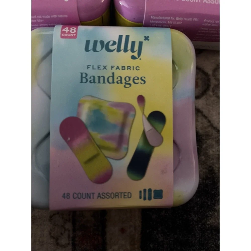 WELLY Flex Fabric Bandages, 40 Count, (3 Packs) 120 Total Girl